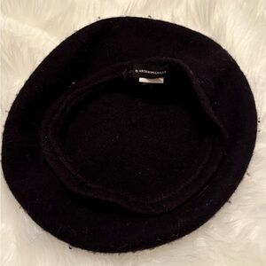 Anthropologie black partially wool beret!